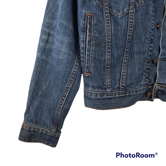 Levi's Slim Trucker Denim Jacket Women's Medium Red Tab PRICE FIRM - Picture 4 of 9